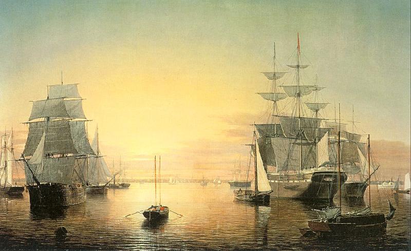 Fitz Hugh Lane Boston Harbor oil painting picture